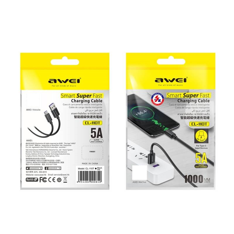 Cable Usb A Tipo C Awei Cl-110t 5a