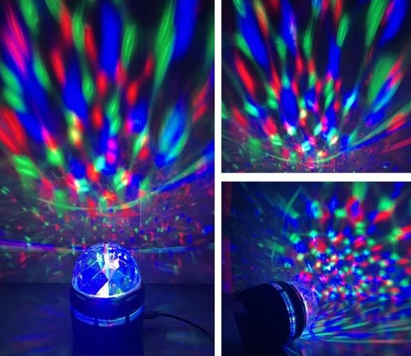 Mini Proyector Light Giratorio Luces De Colores