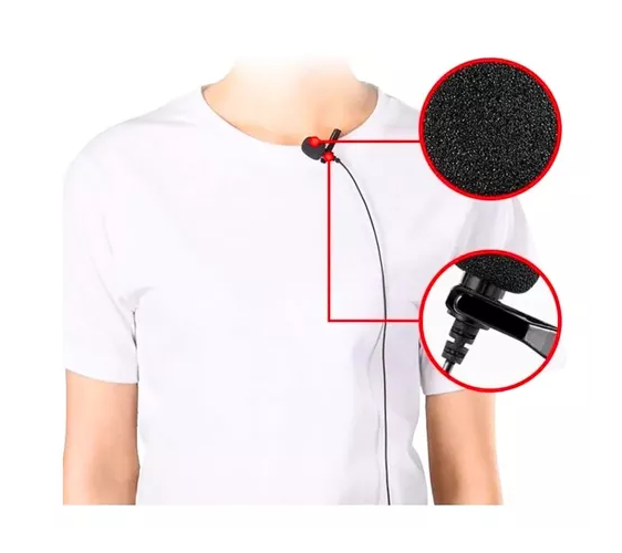 Microfono Solapa Lavalier Lightning Adaptador 3.5mm JH-041-A