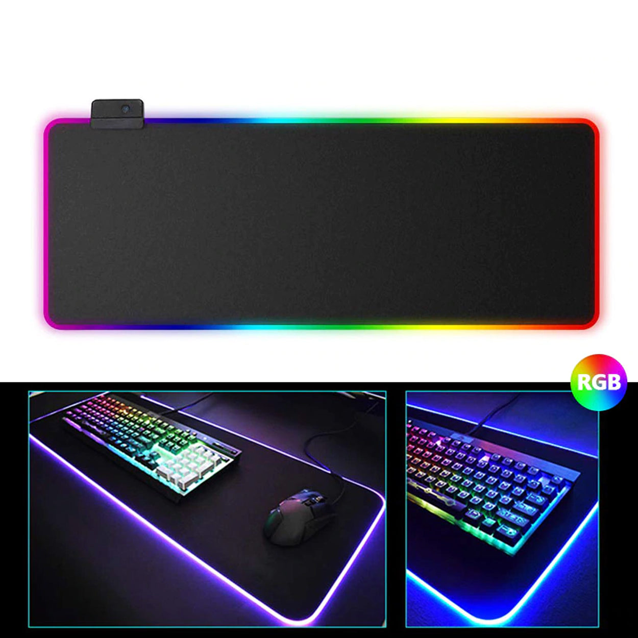 Mouse Pad Gamer Luz Rgb Glowing Cool