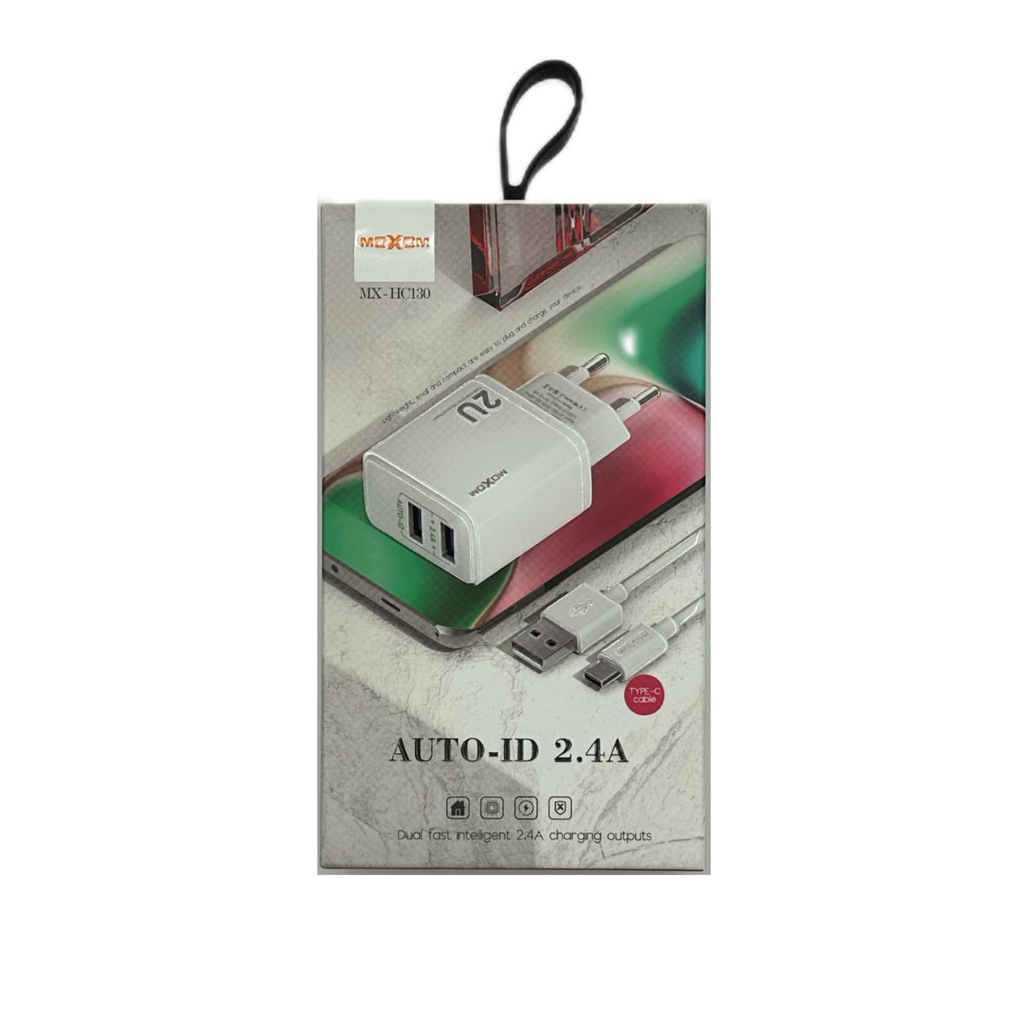 Cargador Doble Puerto Usb Tipo C Moxom