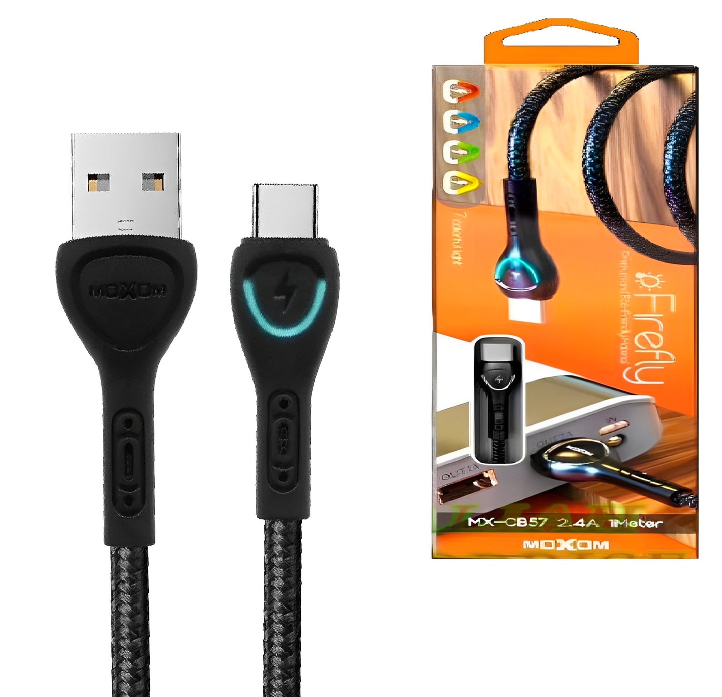Cable Cargador Usb A Tipo C 2.4a Carga Rapida Moxom