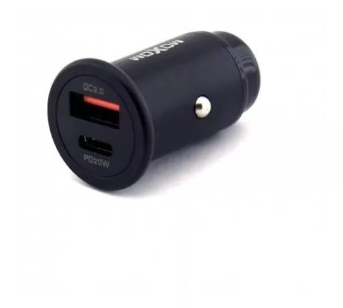 Cargador De Auto Usb Tipo C Carga Rápida Metálico 20w Moxom