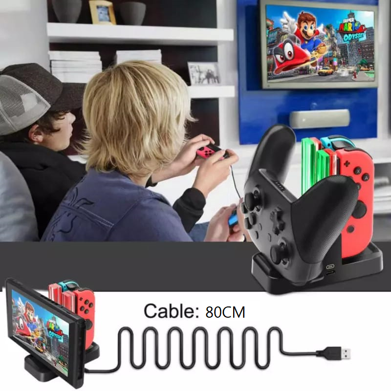 Base De Carga 4 en 1 para Nintendo Switch Joy-co