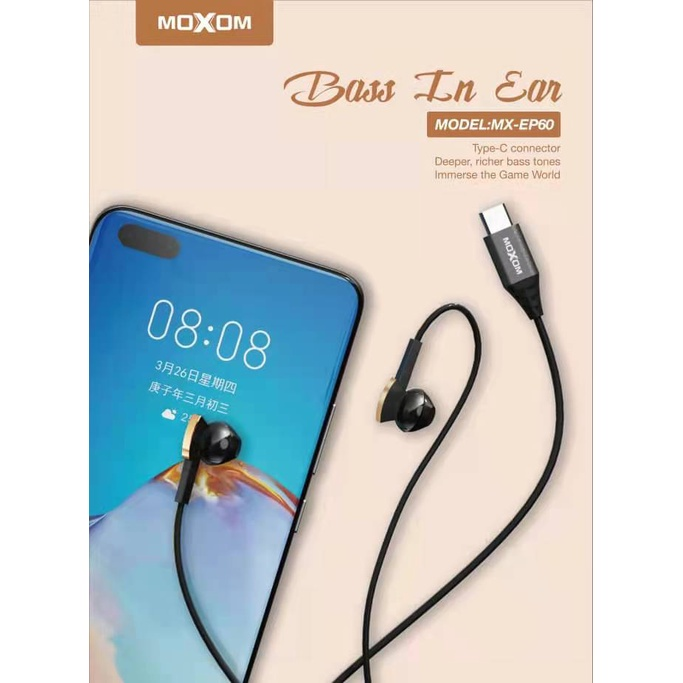 Audifonos Tipo C Manos Libres Moxom