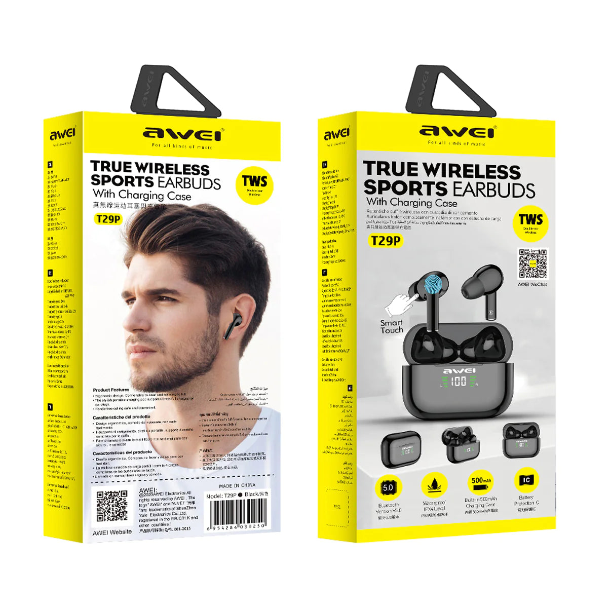 Audifonos Awei T29P TWS In Ear Bluetooth Negro