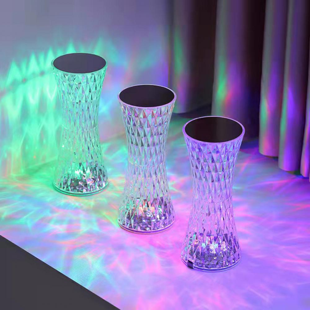 Lampara para mesa con luces LED RGB con control