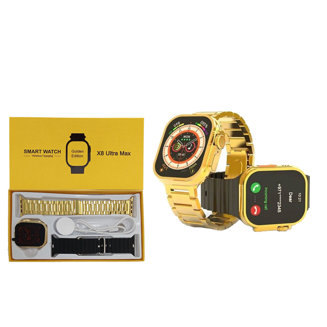 Reloj Inteligente X8 Ultra Max Gold Edition Dorado 49mm