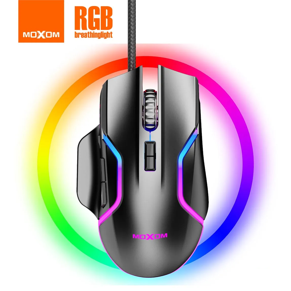 Mouse Gamer Luz Rgb Moxom Mx-ms12