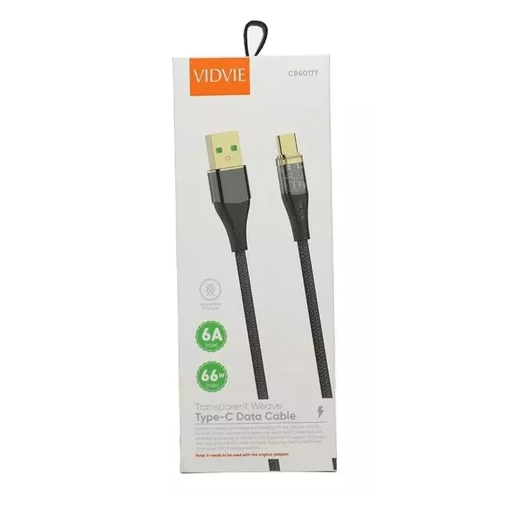 Cable Usb A Tipo C Vidvie Cb4017t 66w