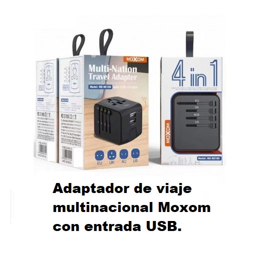 Adaptador Universal Usb para Viajes Moxom Mx-hc100