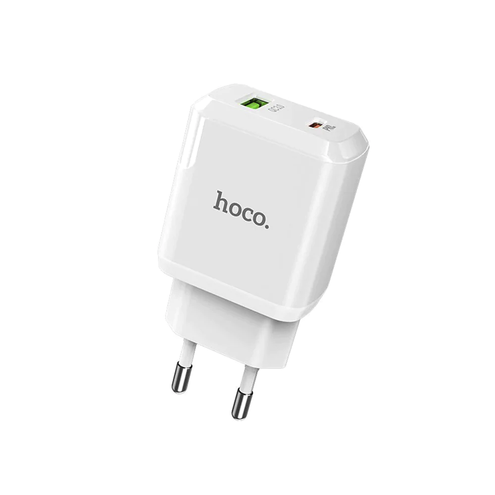 Adaptador Carga Rapida Hoco N5 Dual Tipo-c Pd 20w + Usb Qc3.0